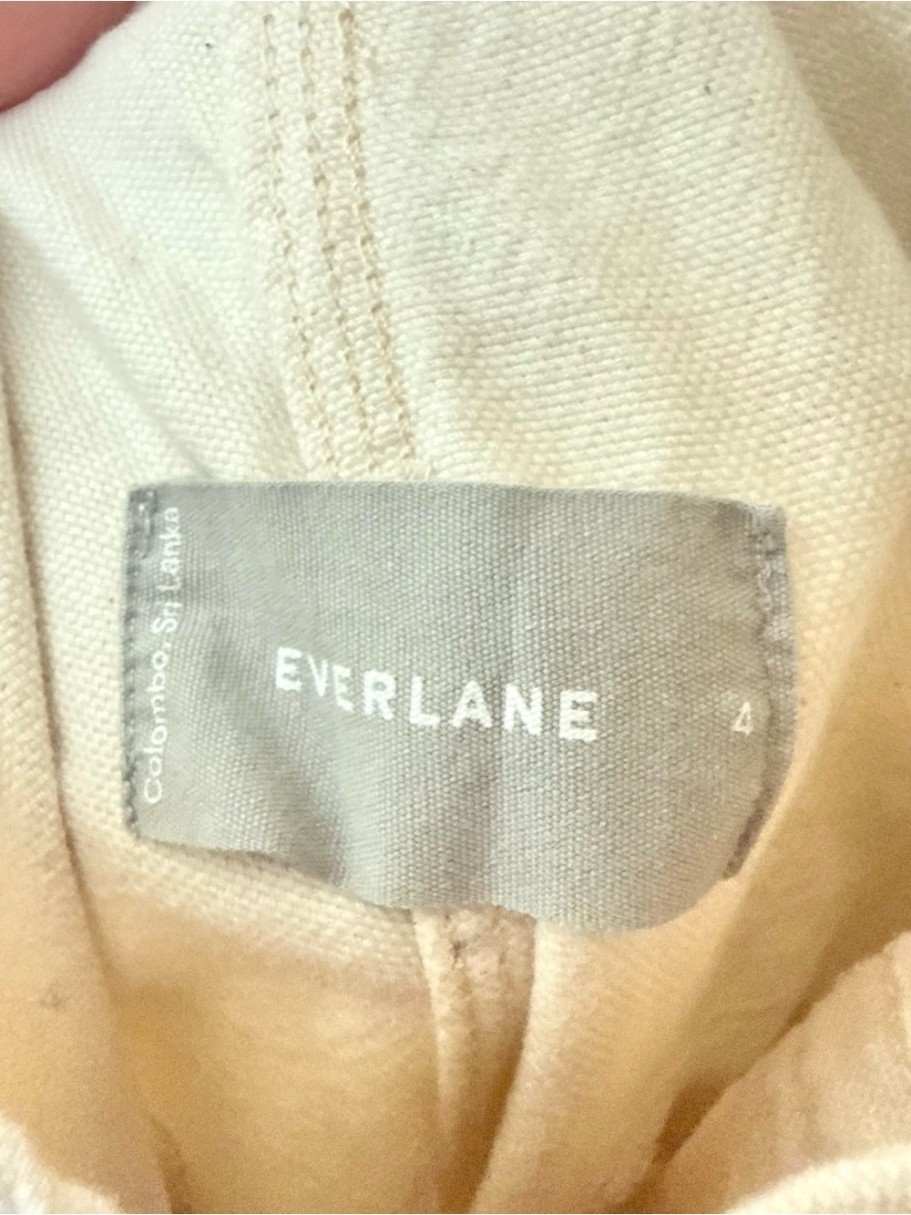 Everlane The Canvas Overalls Utility Ivory Cotton Size 4 - Picture 6 of 9